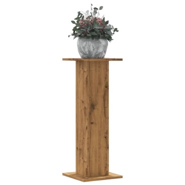 vidaXL Βάσεις Φυτών 2 τεμ. Αρτισιανή Δρυς 30x30x80 εκ. Επεξ. Ξύλο