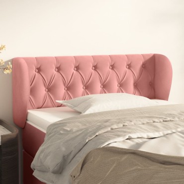 vidaXL Κεφαλάρι με Πτερύγια Ροζ 103x23x78/88cm Βελούδινο 1 τεμ.