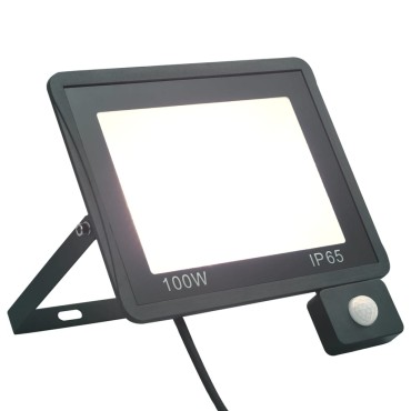vidaXL Προβολέας LED με Αισθητήρα Ψυχρό Λευκό 100 W