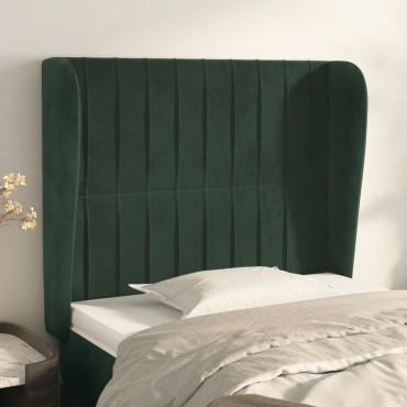 vidaXL Κεφαλάρι με Πτερύγια Πράσινο 83x23x118/128cm Βελούδινο 1 τεμ.