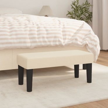 vidaXL Πάγκος Κρεμ 70x30x30cm Υφασμάτινος 1 τεμ.