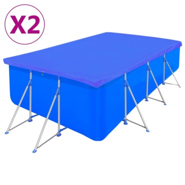 vidaXL Καλύμματα Πισίνας Ορθογώνια 2 τεμ. 90 γρ./τ.μ. 540 x 270 εκ.