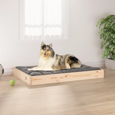 vidaXL Κρεβάτι Σκύλου 91,5 x 64 x 9 εκ. από Μασίφ Ξύλο Πεύκου