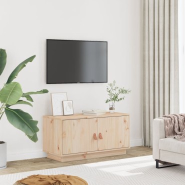 vidaXL Έπιπλο Τηλεόρασης 80x34x40cm από Μασίφ Ξύλο Πεύκου