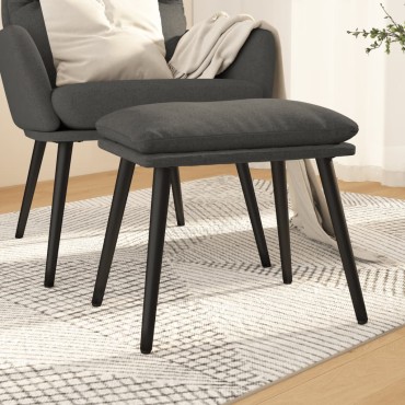 vidaXL Υποπόδιο Σκούρο Γκρι 45x29,5x35cm Υφασμάτινο 1 τεμ.