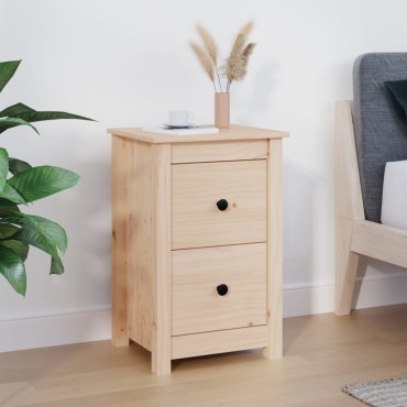 vidaXL Κομοδίνο 40x35x61,5cm από Μασίφ Ξύλο Πεύκου 1 τεμ.