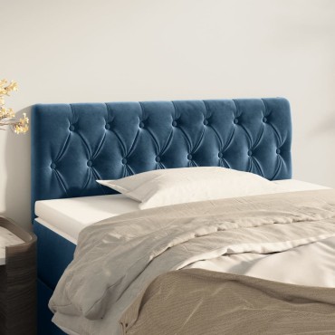 vidaXL Κεφαλάρι Κρεβατιού Σκούρο Μπλε 100x7x78/88cm Βελούδινο 1 τεμ.