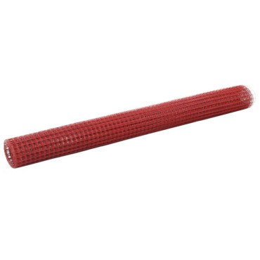 vidaXL Συρματόπλεγμα Τετράγωνο Κόκκινο 25x1,5 μ. Ατσάλι Επικάλυψη PVC 25x1,5 μ. (ΜxΥ)</li><li>Διαστάσεις ματιού: 19x19 χιλ. (ΜxΠ)</li><li>Διάμετρος κουλούρας: 24cm