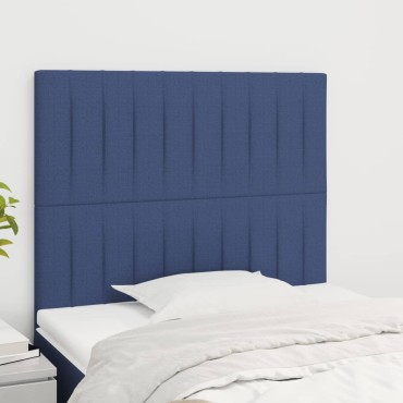 vidaXL Κεφαλάρια Κρεβατιού 2 τεμ. Μπλε 80x5x78/88cm Υφασμάτινο