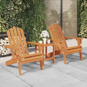 vidaXL Καρέκλες Κήπου Adirondack 2 τεμ. από Μασίφ Ξύλο Ακακίας 75x84x90cm
