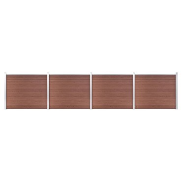 vidaXL Σετ Πάνελ Περίφραξης Καφέ 699x146cm από WPC