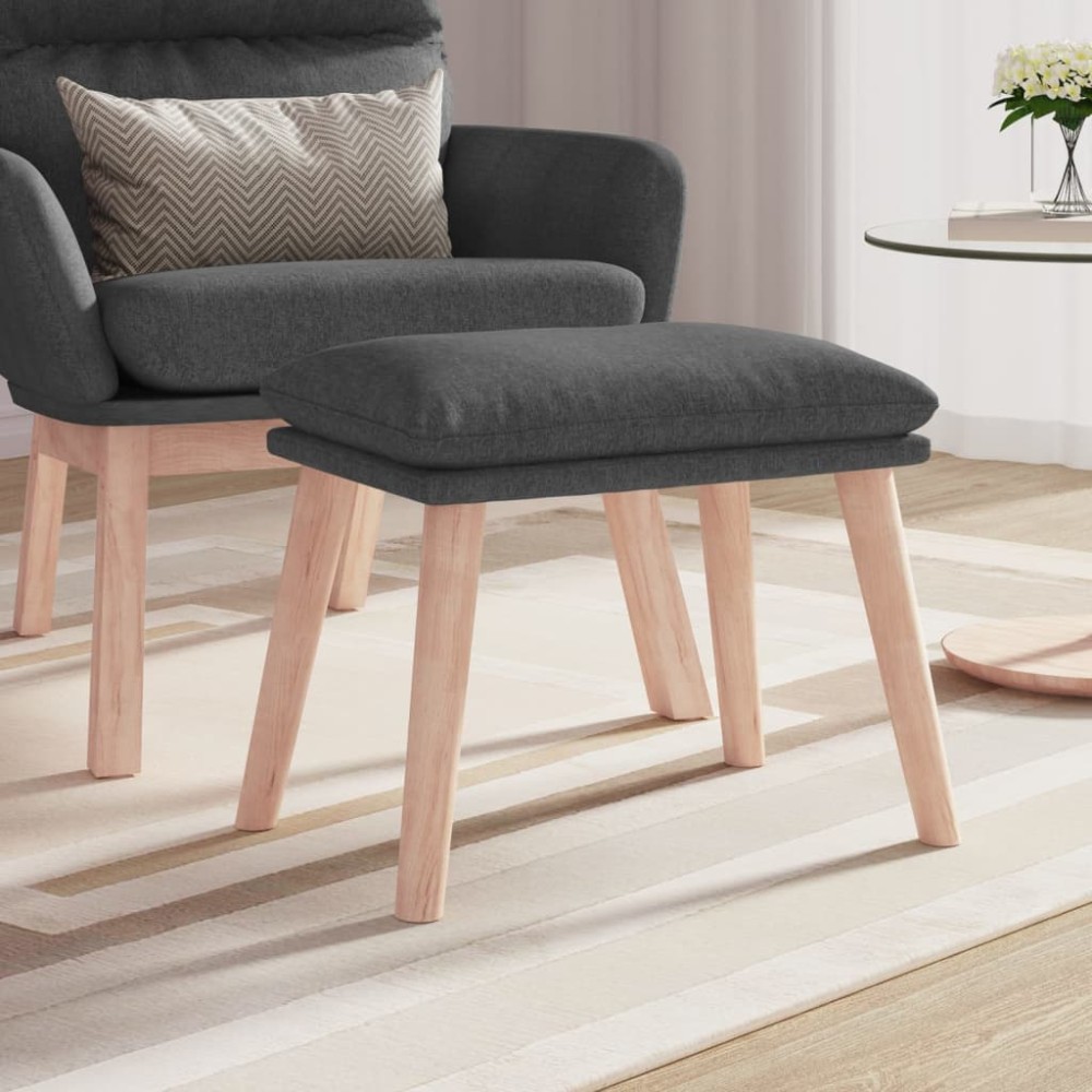 vidaXL Υποπόδιο Σκούρο Γκρι 45x29,5x35cm Υφασμάτινο 1 τεμ.