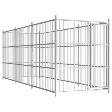 vidaXL Κλουβί Σκύλου Εξωτερικού Χώρου 450 x 150 x 185 εκ.