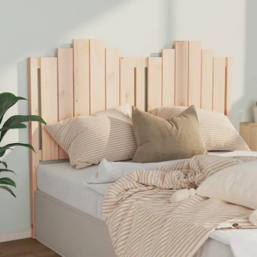 vidaXL Κεφαλάρι Κρεβατιού 146x4x110cm από Μασίφ Ξύλο Πεύκου 1 τεμ.