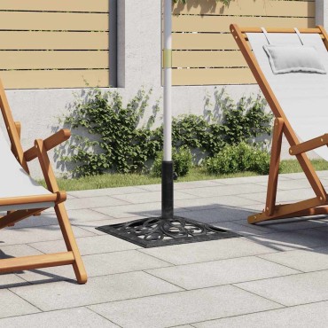 vidaXL Βάση Ομπρέλας Μαύρη 47 x 47 x 33 εκ. από Χυτοσίδηρο