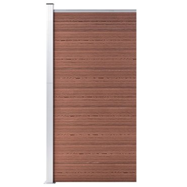 vidaXL Πάνελ Περίφραξης Καφέ 95x186cm από WPC