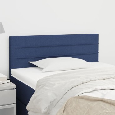 vidaXL Κεφαλάρι Κρεβατιού Μπλε 90x5x78/88cm Υφασμάτινο 1 τεμ.