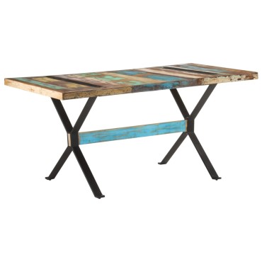 vidaXL Τραπεζαρία 160x80x76cm από Μασίφ Ανακυκλωμένο Ξύλο 1 τεμ.