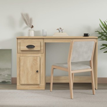 vidaXL Γραφείο με Συρτάρι Sonoma δρυς 115x50x75cm Επεξεργασμένο Ξύλο 1 τεμ.