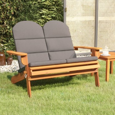 vidaXL Παγκάκι Κήπου Adirondack με Μαξιλάρια Μασίφ Ξύλο Ακακίας 126x84x90cm 1 τεμ.