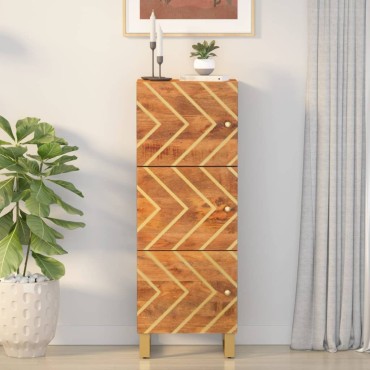 vidaXL Ντουλάπι Καφέ/Μαύρο 40x33,5x110cm από Μασίφ Ξύλο Μάνγκο 1 τεμ.
