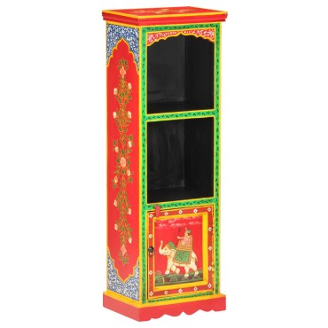 vidaXL Ντουλάπι με Χειροπ. Λεπτομέρειες 40x30x120cm Μασίφ Ξύλο Μάνγκο 1 τεμ.