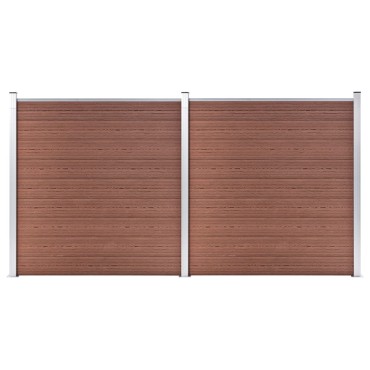 vidaXL Πάνελ Περίφραξης Καφέ 353x186cm από WPC