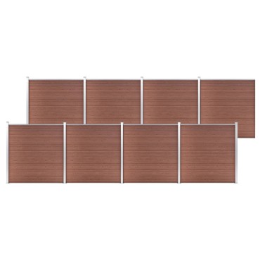 vidaXL Πάνελ Περίφραξης Καφέ 1391x186cm από WPC