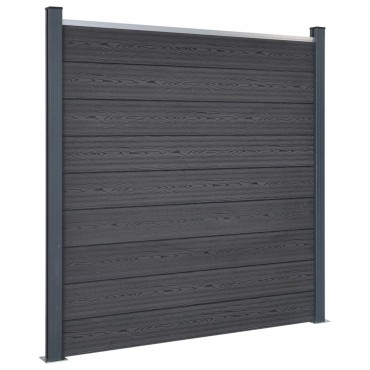 vidaXL Σετ Πάνελ Περίφραξης Γκρι 180x186cm από WPC
