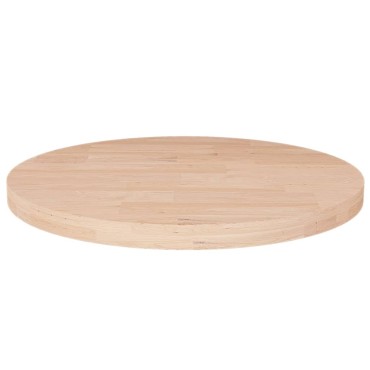 vidaXL Επιφάνεια Τραπεζιού Στρογγυλή 30x2,5cm Μασίφ Ξύλο Δρυς 1 τεμ.