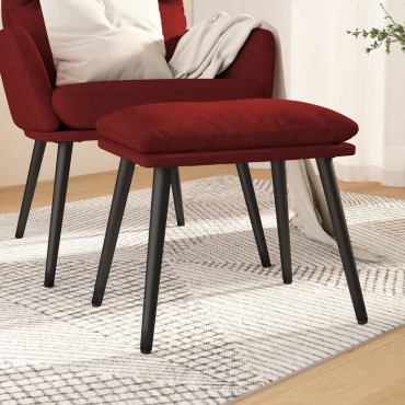 vidaXL Υποπόδιο Μπορντό 45x29,5x35cm Υφασμάτινο 1 τεμ.
