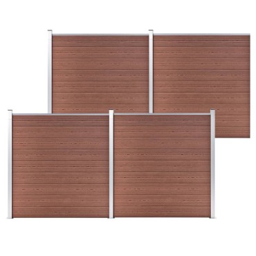 vidaXL Πάνελ Περίφραξης Καφέ 699x186cm από WPC