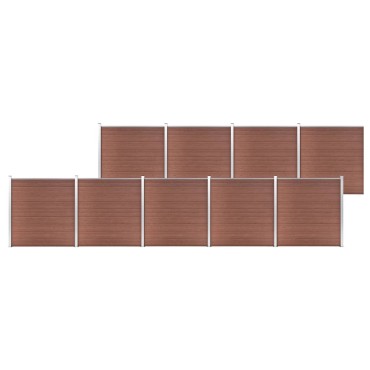 vidaXL Πάνελ Περίφραξης Καφέ 1564x186cm από WPC