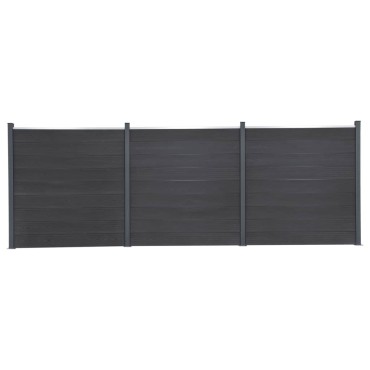 vidaXL Σετ Πάνελ Περίφραξης Γκρι 526x186cm από WPC