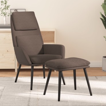 vidaXL Πολυθρόνα Relax Taupe Υφασμάτινη με Σκαμπό 70x77x98cm 1 τεμ.