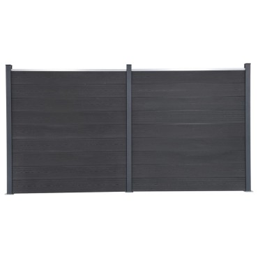 vidaXL Σετ Πάνελ Περίφραξης Καφέ 353x186cm από WPC