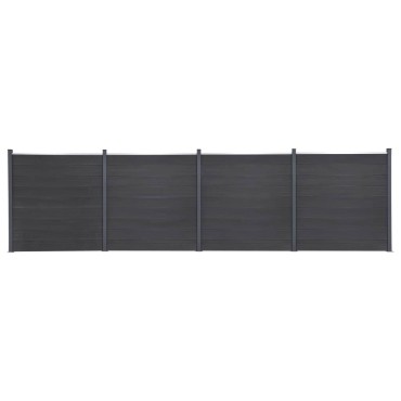vidaXL Σετ Πάνελ Περίφραξης Γκρι 699x186cm από WPC