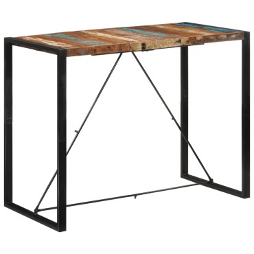 vidaXL Τραπέζι Μπαρ 140x70x110cm από Μασίφ Ανακυκλωμένο Ξύλο 1 τεμ.