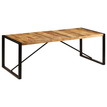 vidaXL Τραπεζαρία 220x100x75cm από Μασίφ Ξύλο Μάνγκο 1 τεμ.