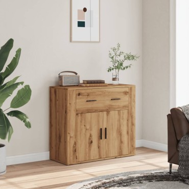 vidaXL Ντουλάπι Artisian Δρυς 80x33x70cm από Επεξεργασμένο Ξύλο 1 τεμ.