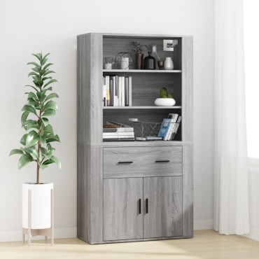 vidaXL Ντουλάπι Γκρι Sonoma από Επεξεργασμένο Ξύλο 80x33x70cm 1 τεμ.