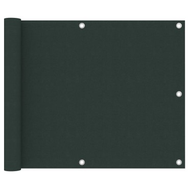 vidaXL Διαχωριστικό Βεράντας Σκούρο Πράσινο 75x600 εκ. Ύφασμα Oxford