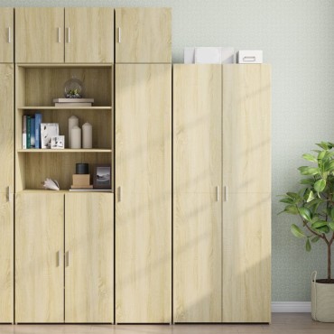 vidaXL Ντουλάπι Αποθήκευσης Στενό Δρυς 40x42,5x225cm Επεξεργ. Ξύλο 1 τεμ.