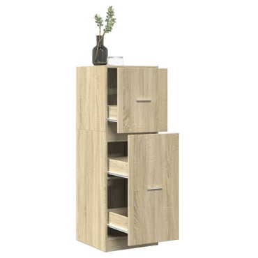 vidaXL Συρταριέρα Γενικής Χρήσης Sonoma Δρυς 40x41x118cm Επεξ. Ξύλο 1 τεμ.