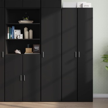 vidaXL Ντουλάπι Μαύρο 40x42,5x185cm από Επεξεργασμένο Ξύλο 1 τεμ.