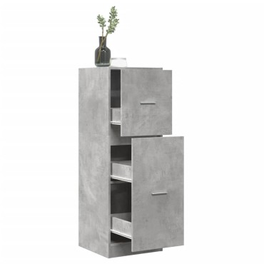 vidaXL Συρταριέρα Γενικής Χρήσης Γκρι Σκυρ.40x41x118cm Επεξ. Ξύλο 1 τεμ.