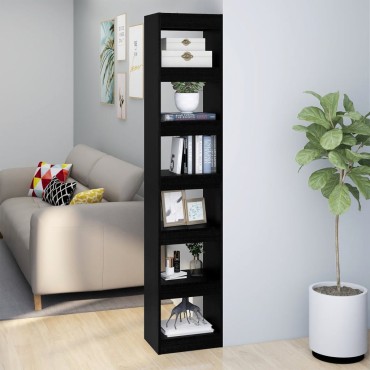 vidaXL Βιβλιοθήκη/Διαχωριστικό Χώρου Μαύρο 40x30x198cm 1 τεμ.