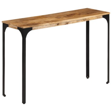 vidaXL Τραπέζι Κονσόλα Καφέ 110x35x76cm από Μασίφ Ξύλο Μάνγκο/Σίδερο 1 τεμ.