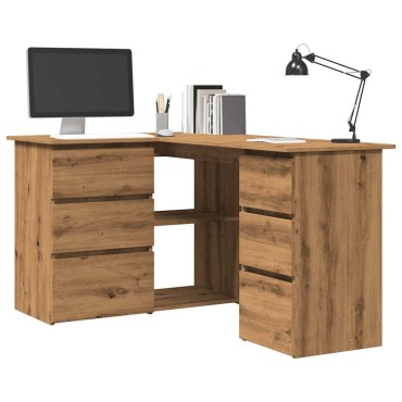 vidaXL Γωνιακό γραφείο Artisan Oak 145x100x76cm Κατασκευασμένο ξύλο 1 τεμ.