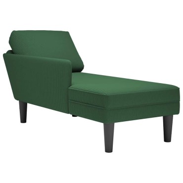 vidaXL Σαλόνι πολυθρόνας με μαξιλάρι ύφασμα Corduroy 132x56x70 cm